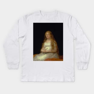 Josefa de Castilla Portugal y van Asbrock de Garcini (1775–about 1850) by Francisco Goya Kids Long Sleeve T-Shirt